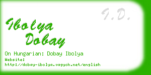 ibolya dobay business card